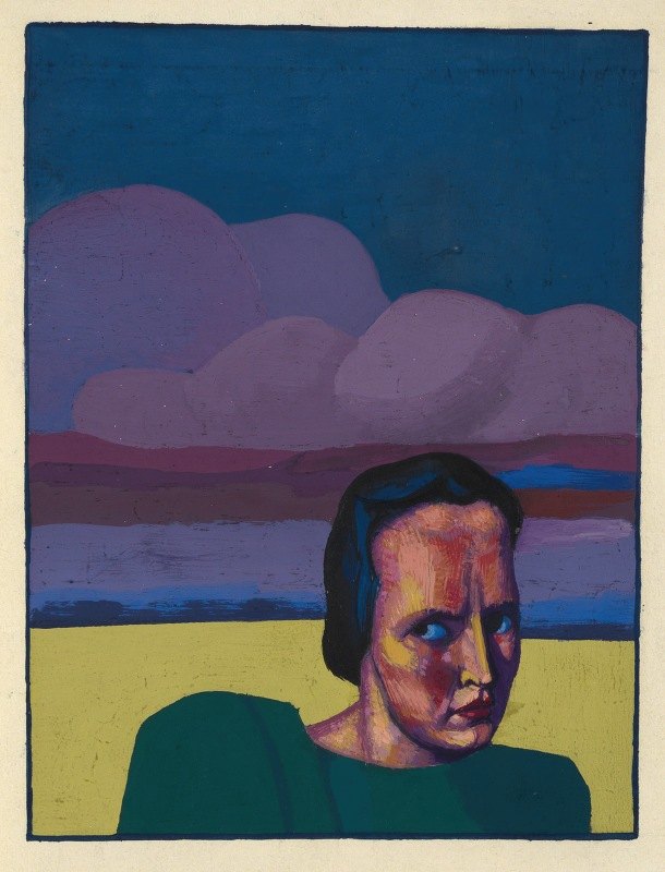 耶稣受难节（女性肖像）`Karfreitag (weibliches Porträt) (1943) by Karl Wiener