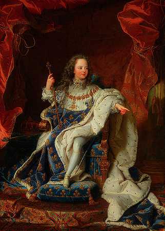 路易十五五岁时穿着圣礼的服装`Louis XV at the Age of Five in the Costume of the Sacre