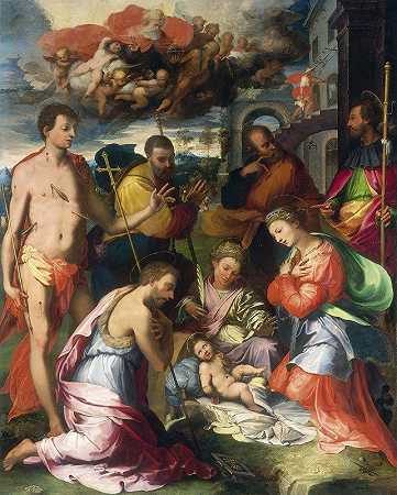 基督降生记`The Nativity (1534) by Perino Del Vaga