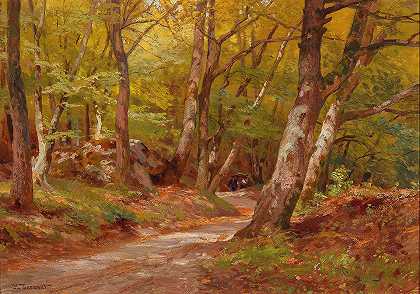 林间小路`The Path in the Wood by Hugo Darnaut