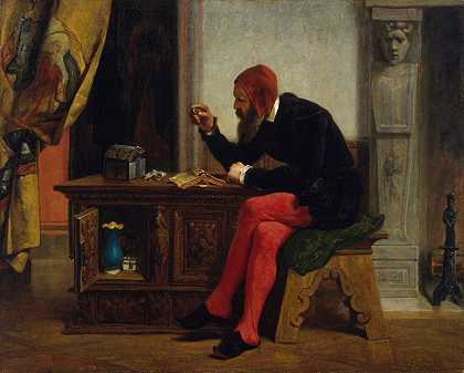 古董家`The Antiquary (1855) by Edwin White