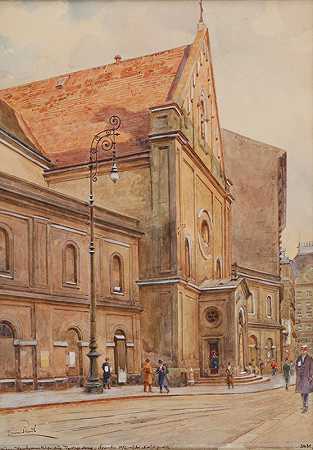 卡普齐纳基什维恩`Kapuzinerkirche Wien (1917) by Erwin Pendl