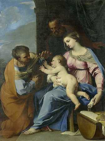 神圣的家庭`The Holy Family (1640 ~ 1660) by Raffaello Vanni