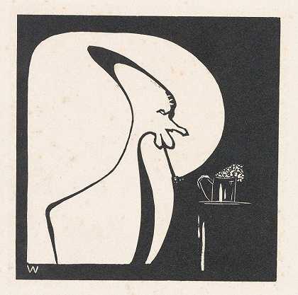 抽象图形`Geabstraheerde figuur (1915) by Erich Wichmann
