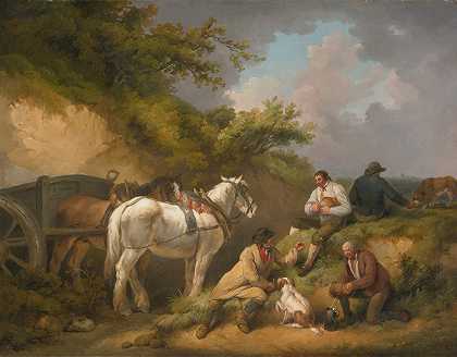 劳动者休息吧`The labourers rest by George Morland