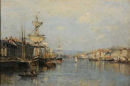 鲁昂港`Le port de Rouen by Stanislas Lépine