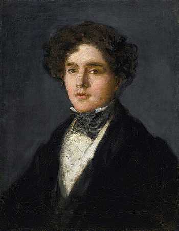 艺术家马里亚诺·戈雅的肖像他的孙子`Portrait Of Mariano Goya, The Artists Grandson (1827) by Francisco de Goya