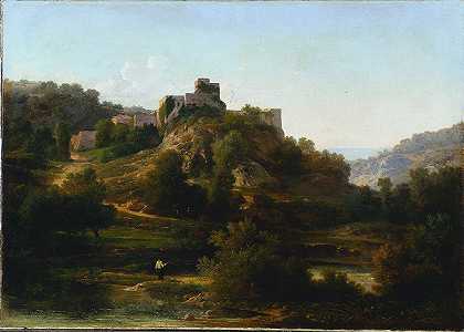 苏兰河畔城堡`Châteauvieux~sur~Suran (1848) by Antoine-Claude Ponthus-Cinier