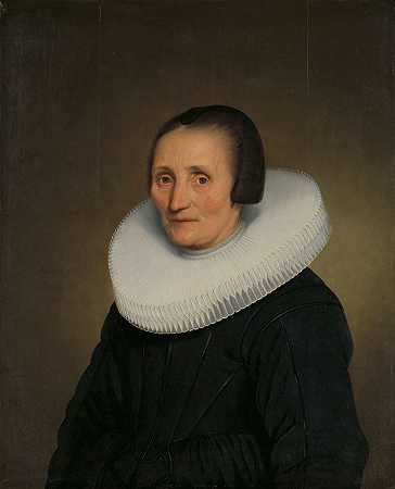 玛格丽塔·德·格尔肖像（1585-1672）`Portrait of Margaretha de Geer (1585~1672) (1651) by Jacob Gerritsz Cuyp