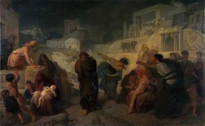 基督之后的耶路撒冷她死了`Jerusalem after Christs death (1866) by Ludwig Mayer