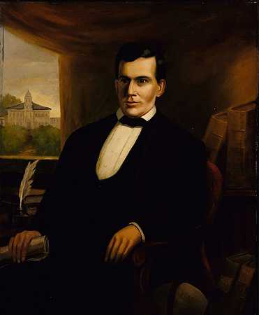 弗里曼·卡里肖像`Portrait of Freeman Cary (ca. 1856) by Robert S. Duncanson