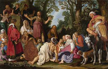施洗者圣约翰讲道`St John the Baptist Preaching (1627) by Pieter Lastman