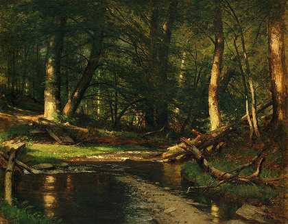 树林中的小溪`The Brook In The Woods