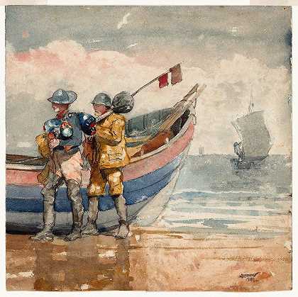 回归吧，泰恩茅斯`The Return, Tynemouth (1881) by Winslow Homer
