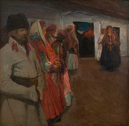 葬礼`Funeral (1904) by Stanisław Kuczborski