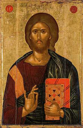 基督普世君王`Christ Pantocrator by Byzantine Icon