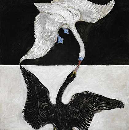 天鹅，1号`The Swan, No.1 by Hilma af Klint