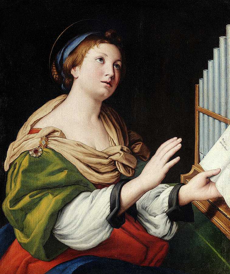 圣塞西利亚`Saint Cecilia by Sassoferrato