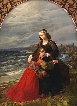 最高警官斯蒂格·安徒生·赫维德被遗弃的女儿们`The Abandoned Daughters of the Lord High Constable, Stig Andersen Hvide (1839) by Dankvart Dreyer