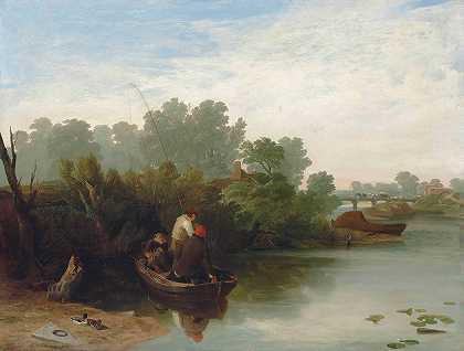 男孩钓鱼`Boys Fishing by William Mulready