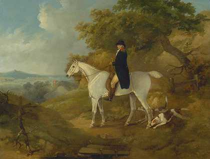 乔治·莫兰在他的猎人身上`George Morland on his Hunter by Thomas Hand