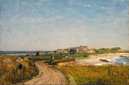 罗得岛州赛康奈特角`Seconnet Point, Rhode Island (ca. 1880) by Worthington Whittredge