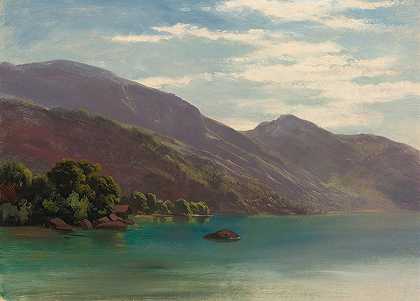 卢塞恩湖`Vierwaldstättersee (1857) by Robert Zünd
