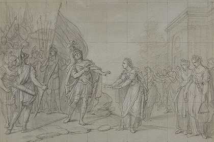 耶弗他的女儿`The Daughter of Jephthah (1710–50) by Charles-Antoine Coypel