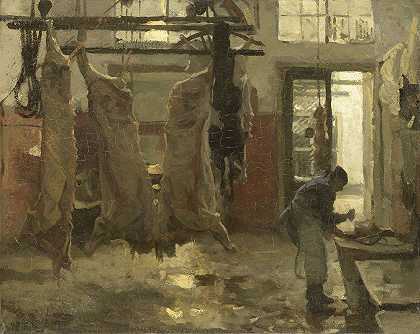 屠宰场`Het slachthuis (1880 ~ 1900) by Willem Bastiaan Tholen