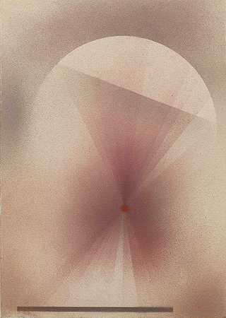 地平线、天顶和大气层`Horizon, Zenith and Atmosphere (1925) by Paul Klee