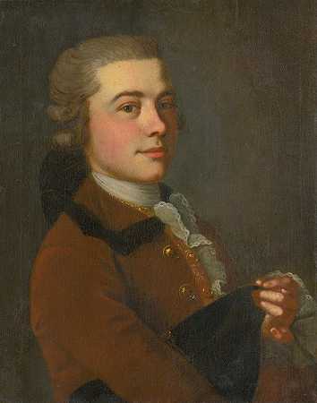 柏林歌剧院演员画像`Portrait of Berlin Opera Actor (1750–1770) by B.S. Henrich