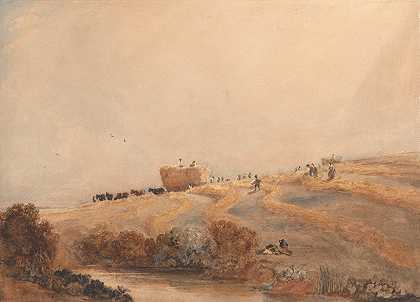 干草`Haymaking (circa 1808) by David Cox