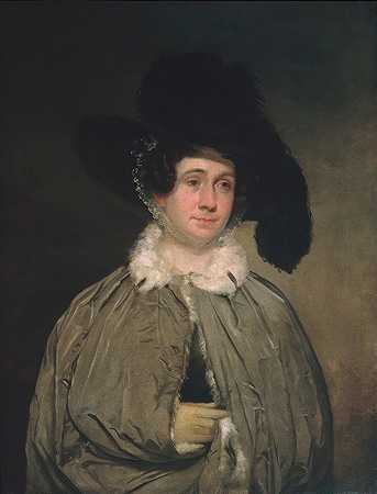托马斯·布鲁斯特·柯立芝夫人`Mrs. Thomas Brewster Coolidge (ca. 1827) by Chester Harding