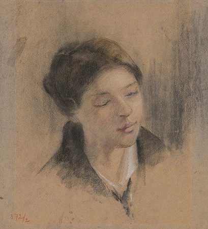 女孩的头`Head of a Girl (1905–1910) by Ľudovít Čordák