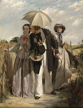 表现出偏爱`Showing A Preference (1860) by John Callcott Horsley