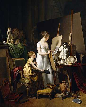 画家s工作室`A Painters Studio (c. 1800) by Louis Léopold Boilly