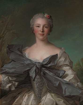 Marie Françoise de la Cropte de St.Abre，侯爵夫人D银（出生于1714年）`Marie Françoise de La Cropte de St. Abre, Marquise dArgence (born 1714) (1744) by Jean-Marc Nattier