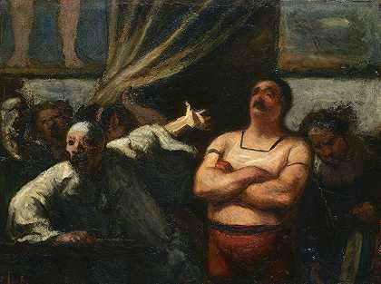 强人`The Strong Man by Honoré Daumier