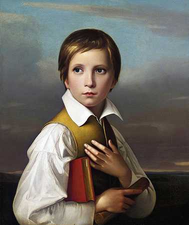 菲利克斯·沙多肖像`Porträt Felix Schadow (1829) by Friedrich Wilhelm Schadow