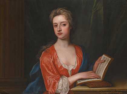 伊丽莎白·布鲁斯夫人肖像（公元1745年）`Portrait of Lady Elizabeth Bruce (D.1745) by Sir Godfrey Kneller
