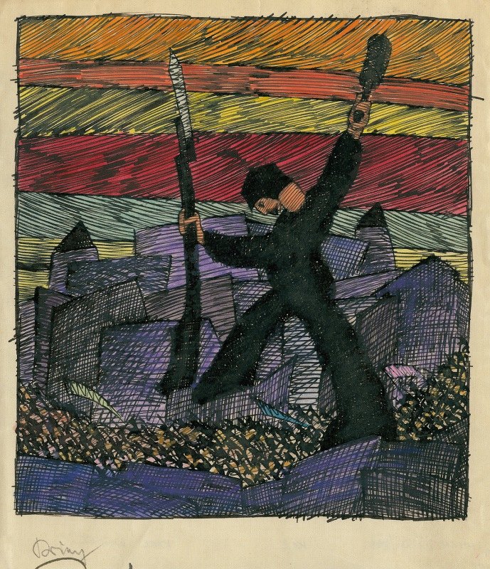 战争`Krieg (around 1921) by Karl Wiener