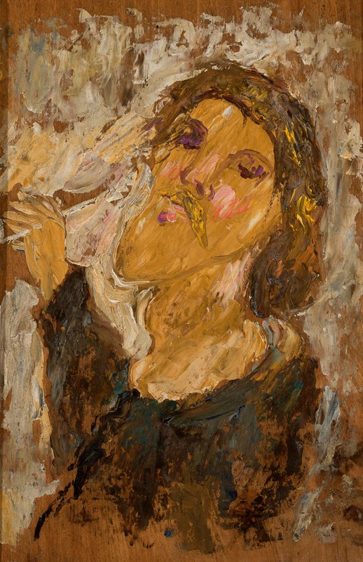 自画像研究`Self~portrait study (1920) by Tadeusz Makowski