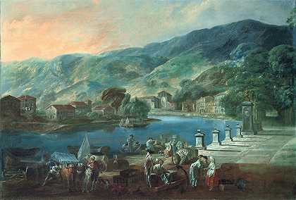 毕尔巴鄂埃尔阿雷纳尔景观`View of El Arenal in Bilbao (1783~1784) by Luis Paret y Alcázar