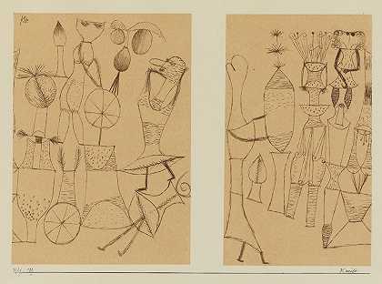 喜剧（喜剧）`Komödie (Comedy) (1921) by Paul Klee