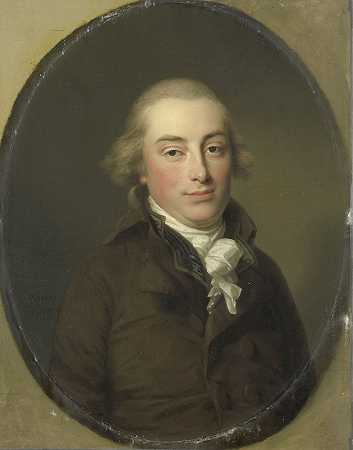 阿姆斯特丹酿酒商所罗门·伦多普的肖像`Portrait of Salomon Rendorp, Brewer in Amsterdam (1793) by Johann Friedrich August Tischbein