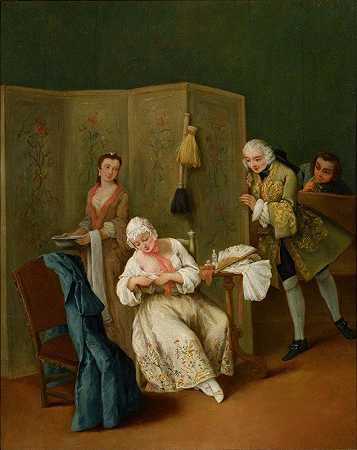 轻率的绅士`The Indiscreet Gentleman by Pietro Longhi