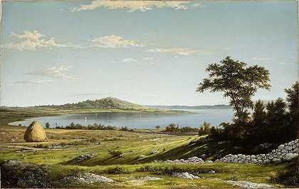 罗德岛海岸`Rhode Island Shore (1858) by Martin Johnson Heade
