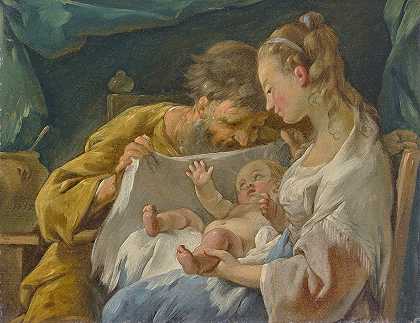 神圣的家庭`The Holy Family (1753) by Nöel Hallé