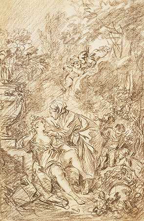 维图姆努斯和波莫纳`Vertumnus and Pomona by François Boucher
