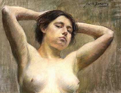 摆姿势`In Pose (ca. 1910) by Alice Pike Barney